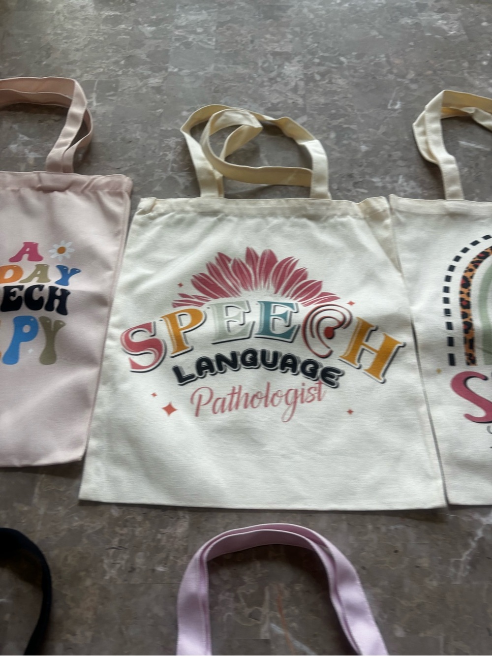 Bundle of 6️⃣ Speech Therapy Cotton Tote Bags - Picture 6 of 7